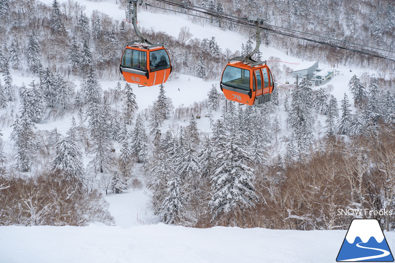 札幌国際スキー場｜３月の平日。粉雪コンディション、ゴンドラ＆リフト待ち無し、もちろん、ゲレンデも混雑無し。要するに、最高です(^_-)-☆